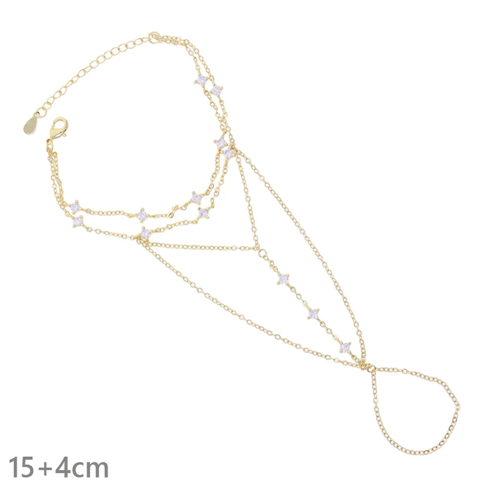 CZ Tassel Hand Chain