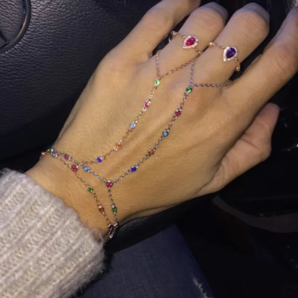CZ Tassel Hand Chain